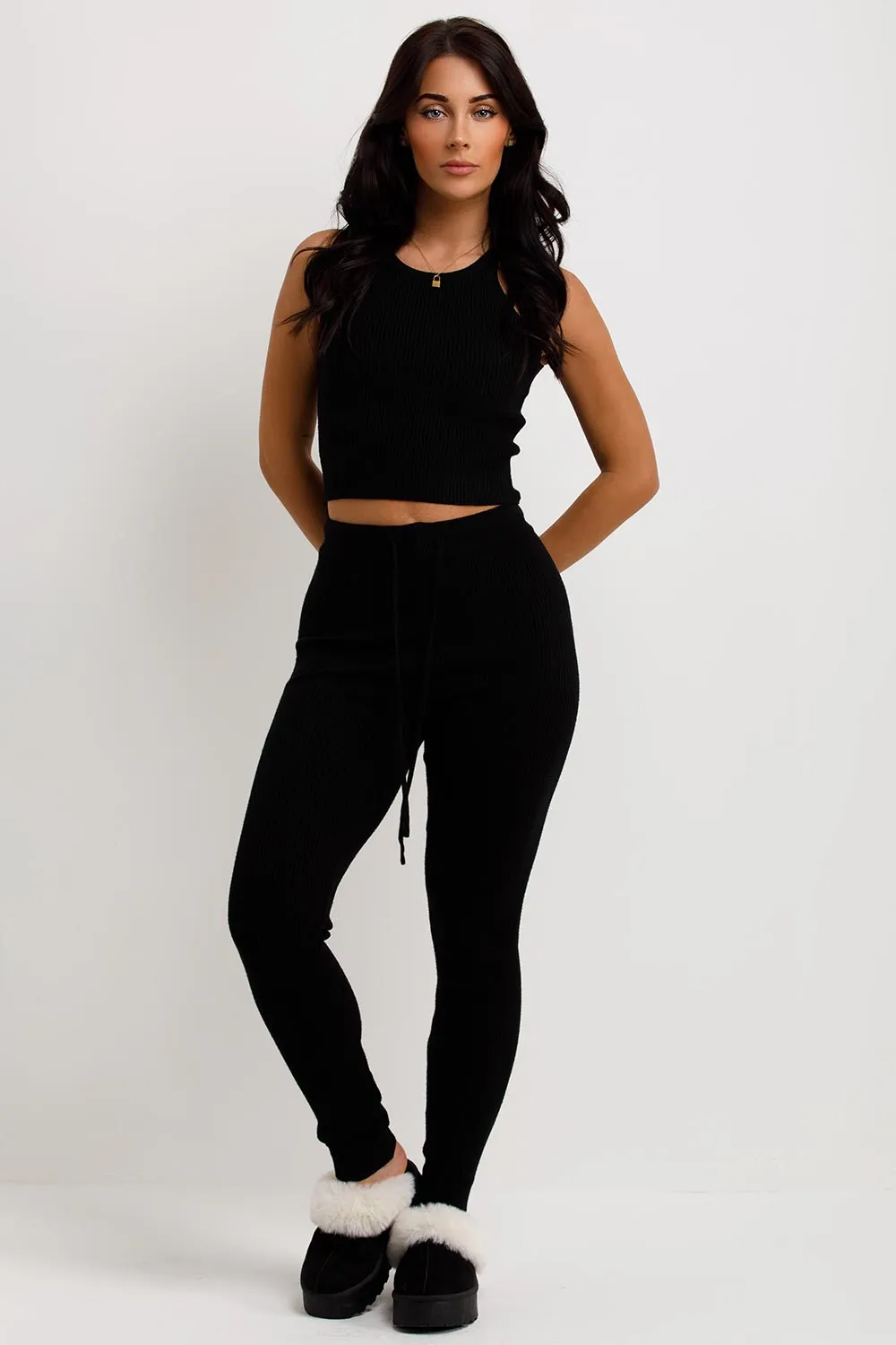3 Piece Lounge Set Black