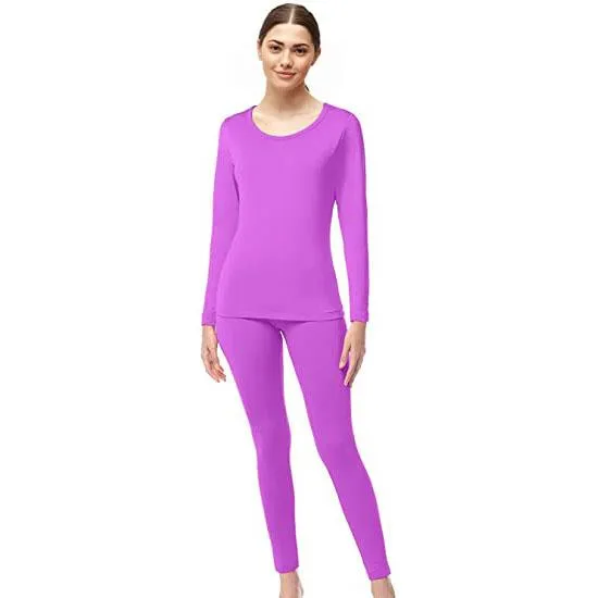 4-Piece Set: Women's Ultrasoft Microfiber Fleece Thermal