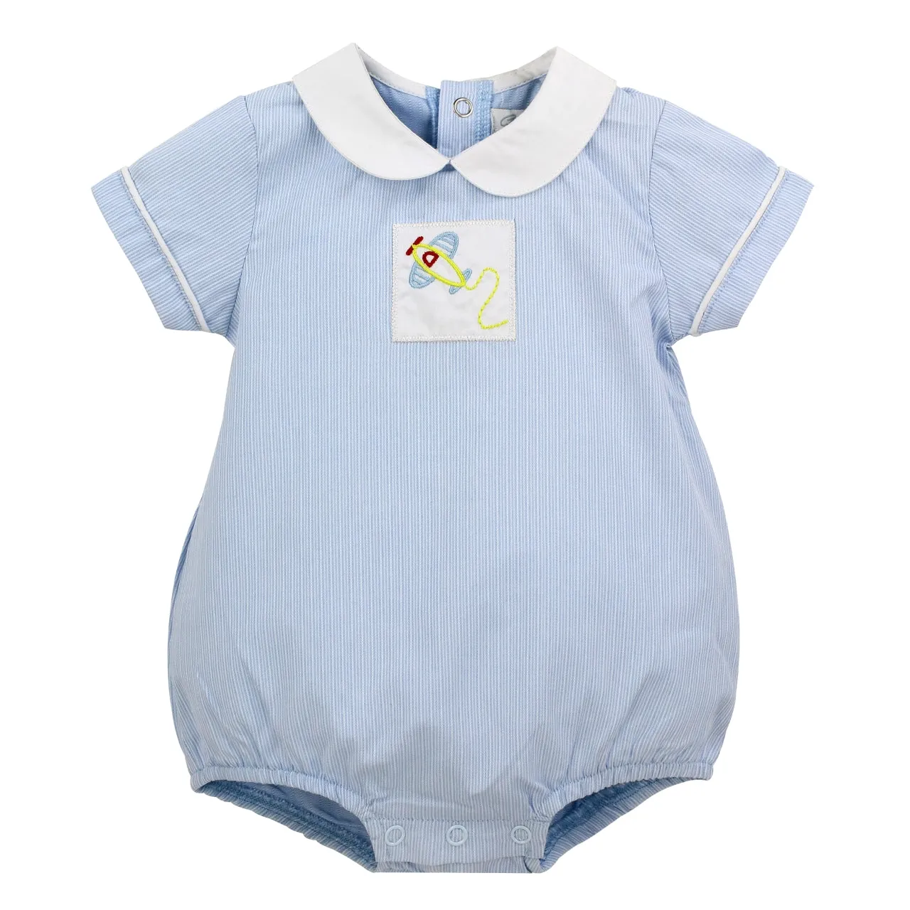 74148-Blue Plane Baby Boy Bubble Romper