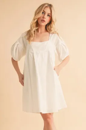 Aemi   Co Square Neck Babydoll Dress with Pockets