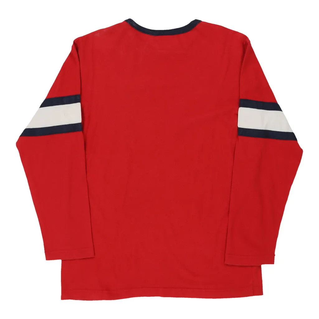 Age 12-13 Oregon Track Club Nike Graphic Long Sleeve T-Shirt - Large Red Cotton