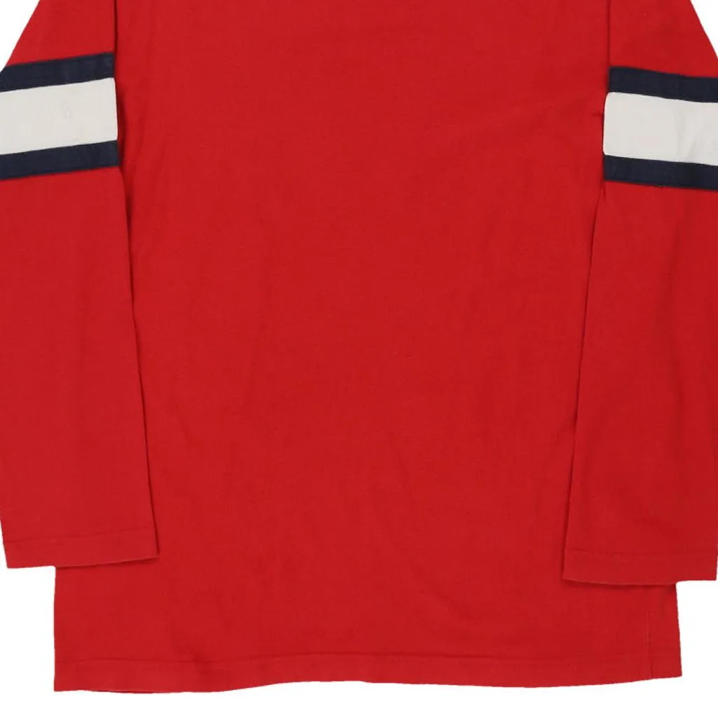 Age 12-13 Oregon Track Club Nike Graphic Long Sleeve T-Shirt - Large Red Cotton