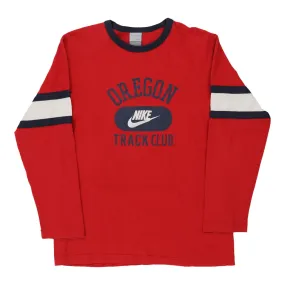 Age 12-13 Oregon Track Club Nike Graphic Long Sleeve T-Shirt - Large Red Cotton