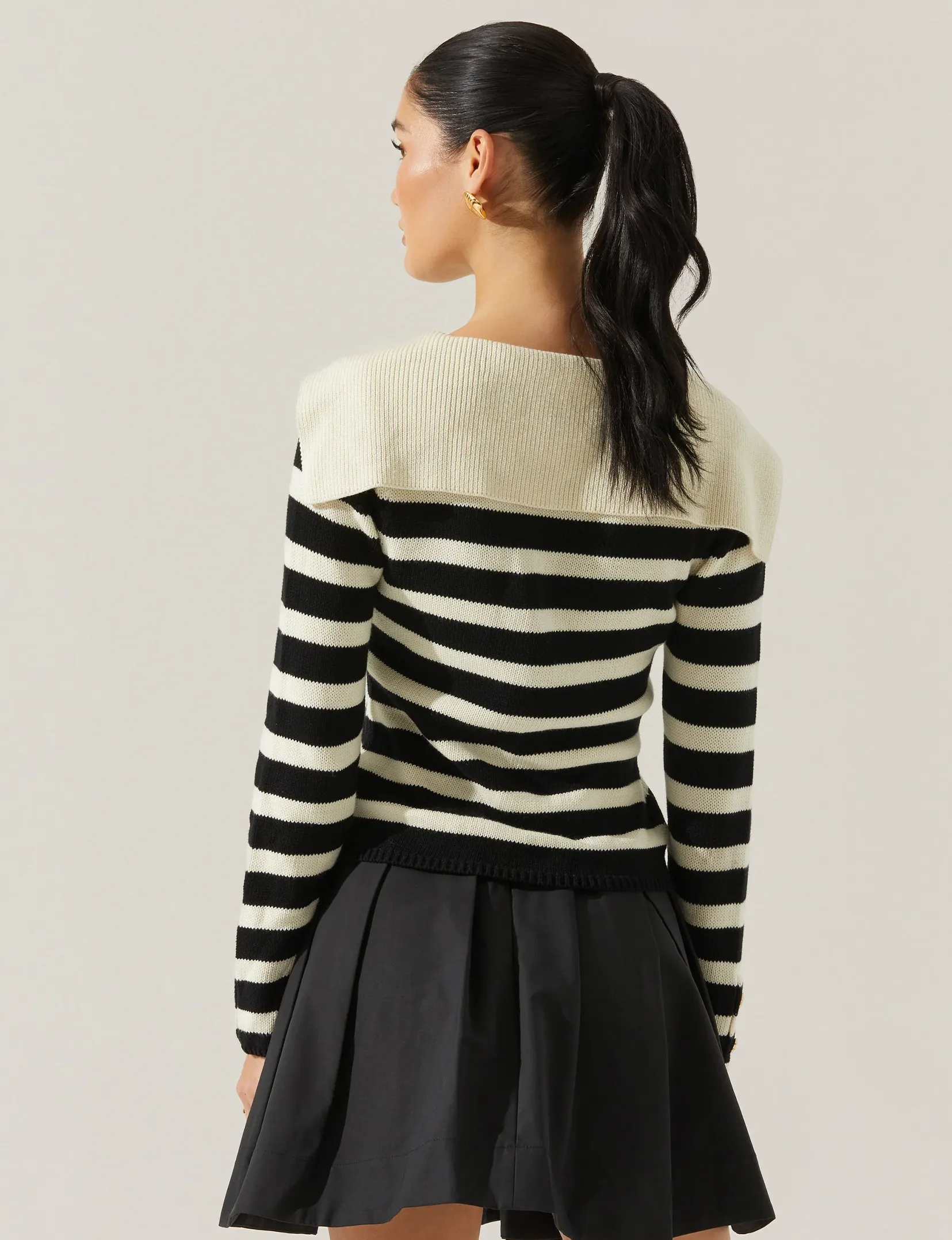 Analissa Cardigan, Black/Cream