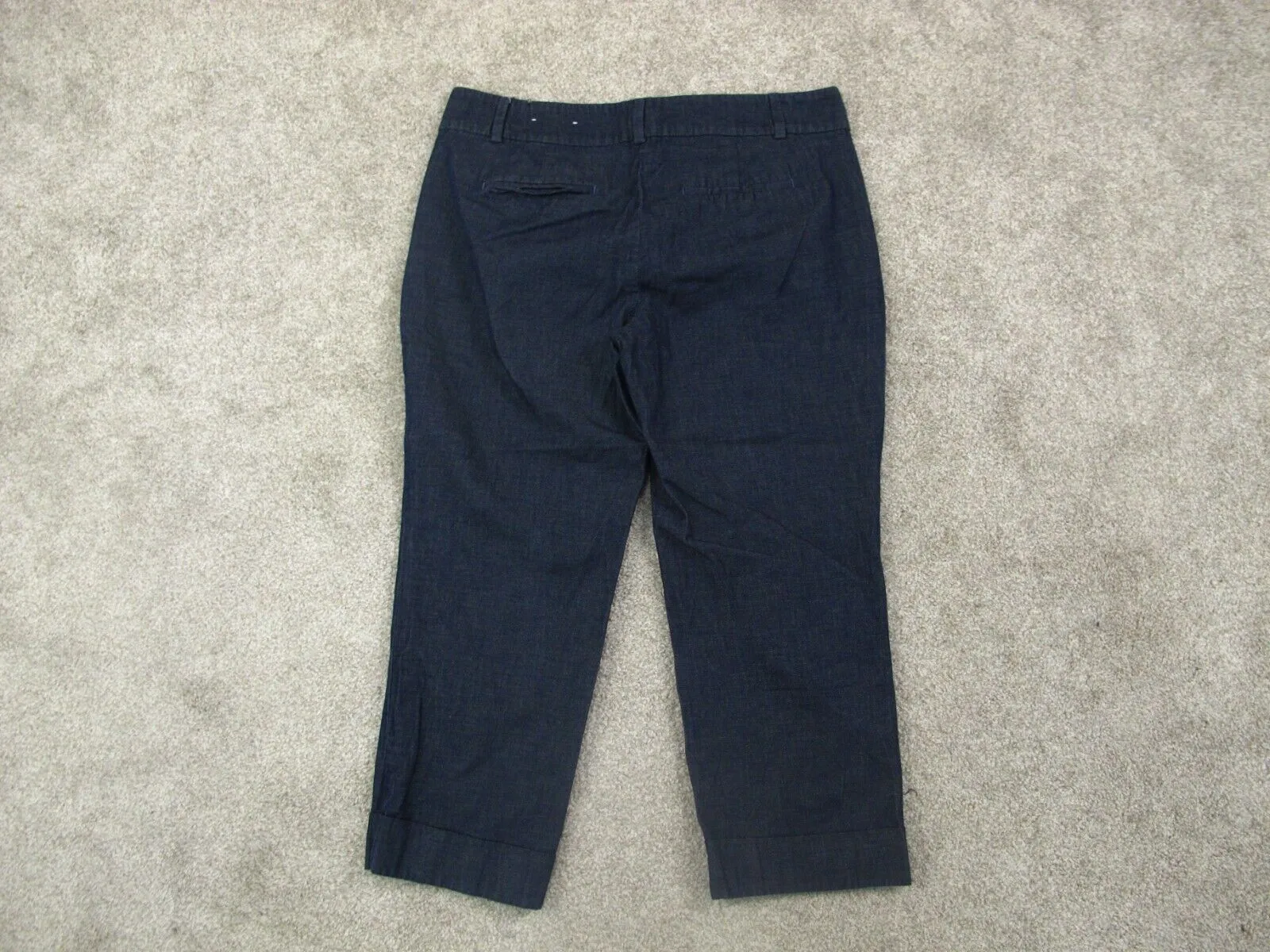 Ann Taylor Womens  Straight Leg Chino Pant Pockets Mid Rise Blue Size 8P