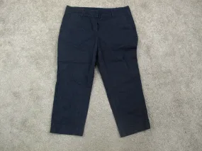 Ann Taylor Womens  Straight Leg Chino Pant Pockets Mid Rise Blue Size 8P