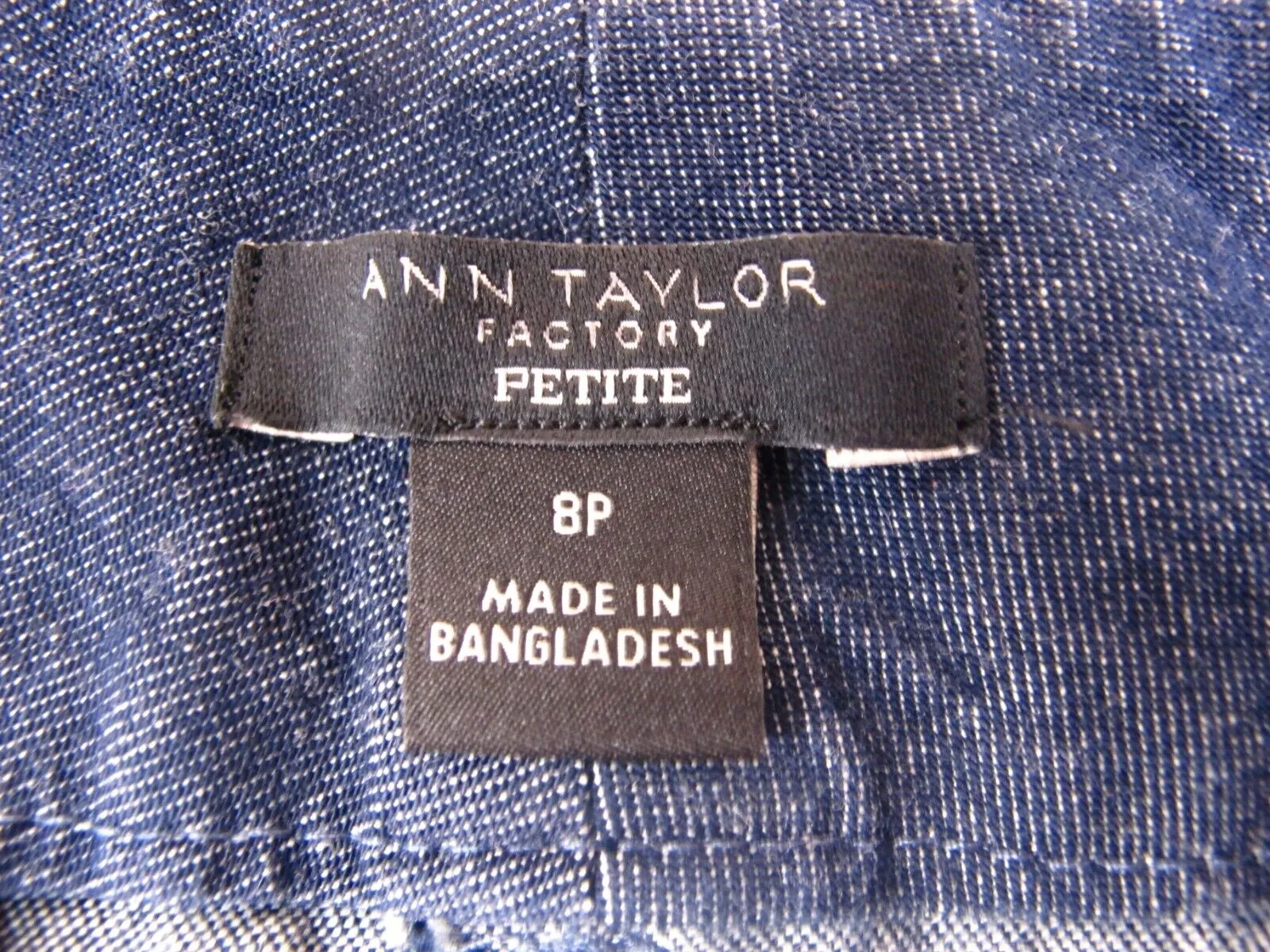 Ann Taylor Womens  Straight Leg Chino Pant Pockets Mid Rise Blue Size 8P