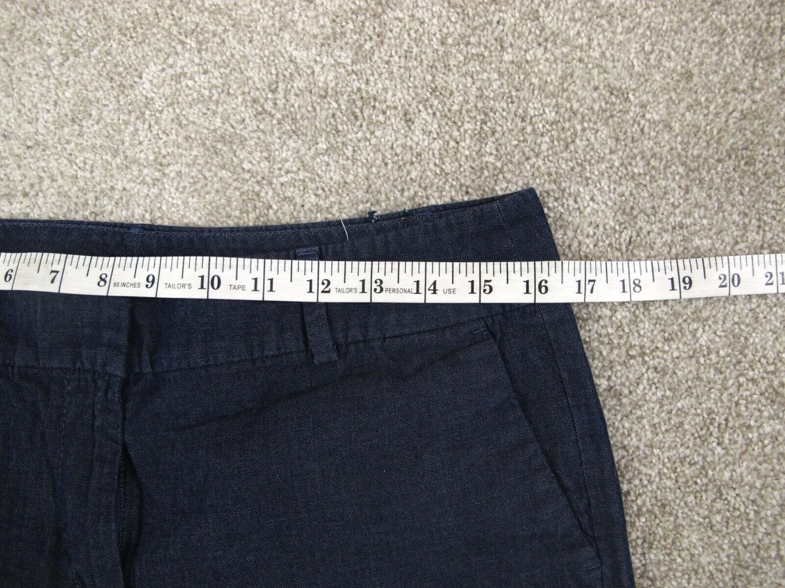 Ann Taylor Womens  Straight Leg Chino Pant Pockets Mid Rise Blue Size 8P