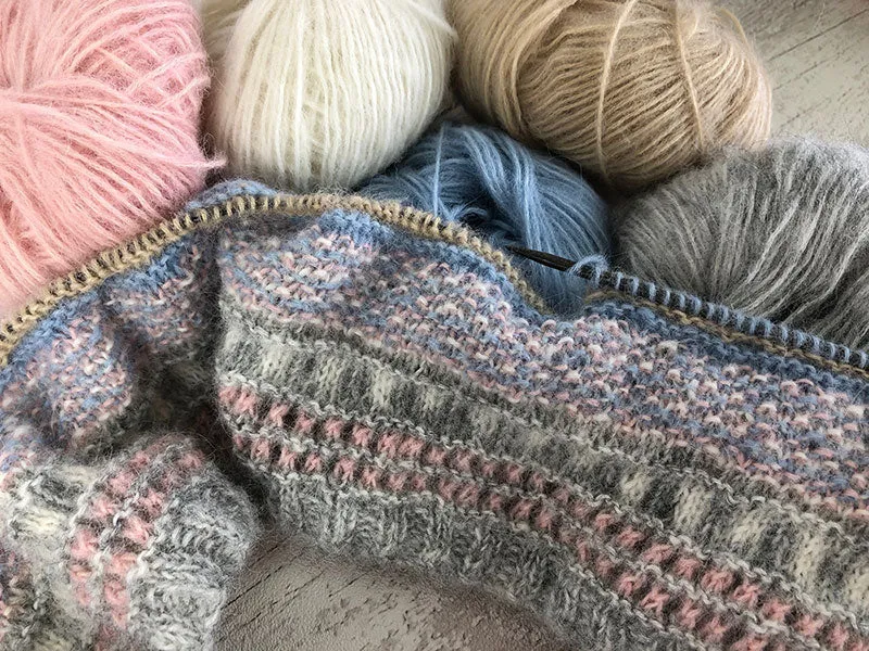 Arabella Mobius Cowl Colour Pack in Rowan Alpaca Classic - Alternative Colour Way 2