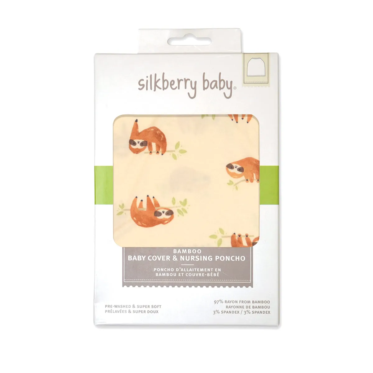 Bamboo Baby Cover & Nursing Poncho (Sleepy Sloth Print)
