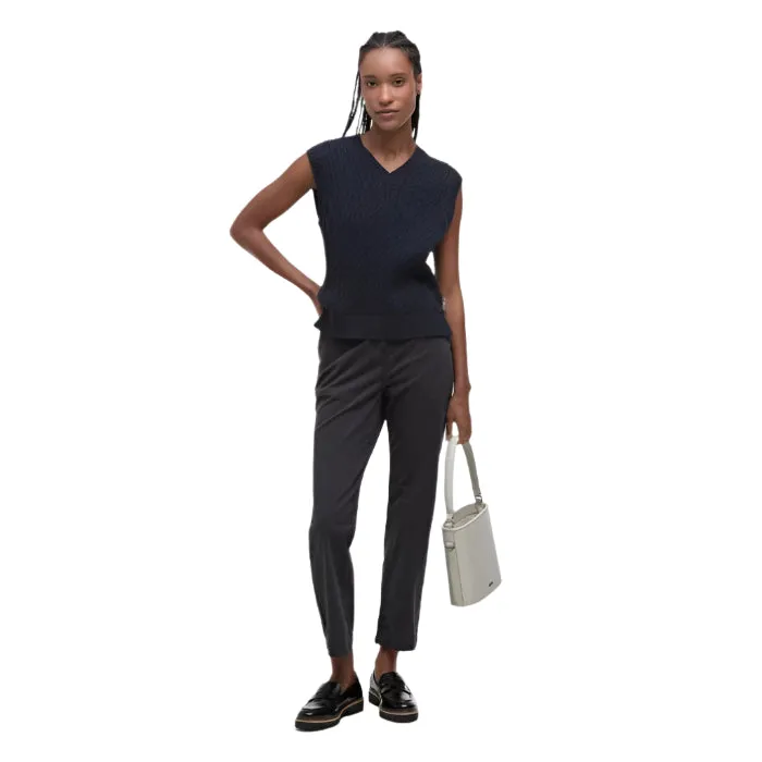 Barbour Hartland Sleeveless Knitted Jumper In Navy