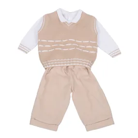 Beige & White 3 Piece Set