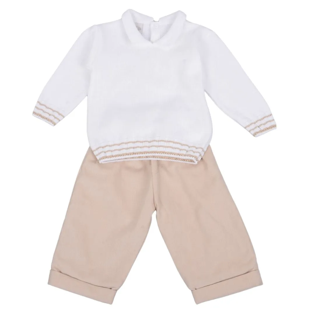 Beige & White 3 Piece Set