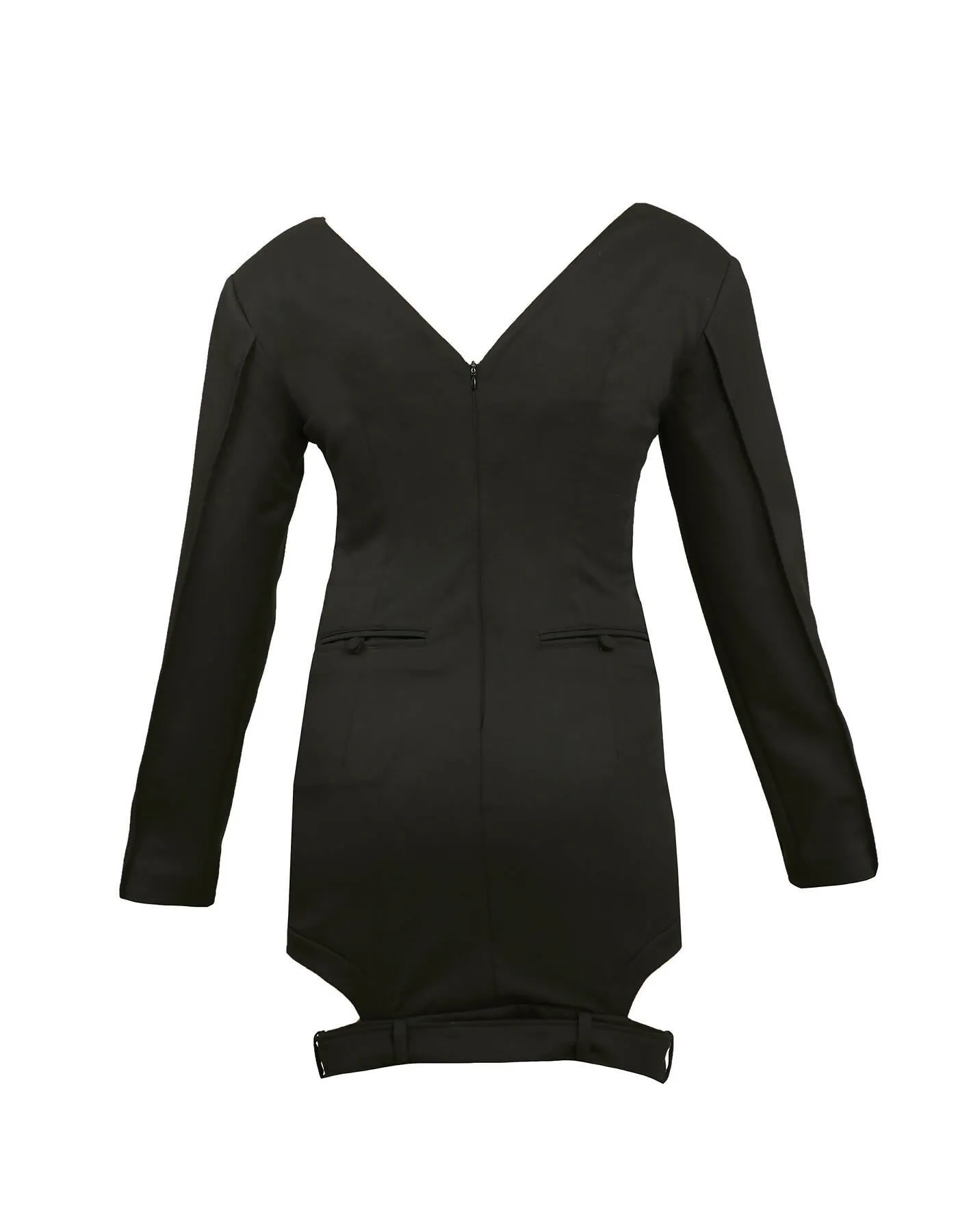 Belt-Bottom Black Dress