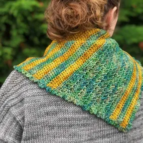 Betwixtmas Crocheted Shawl 2021 - Burnished in Fyberspates DK - by Lynne Rowe