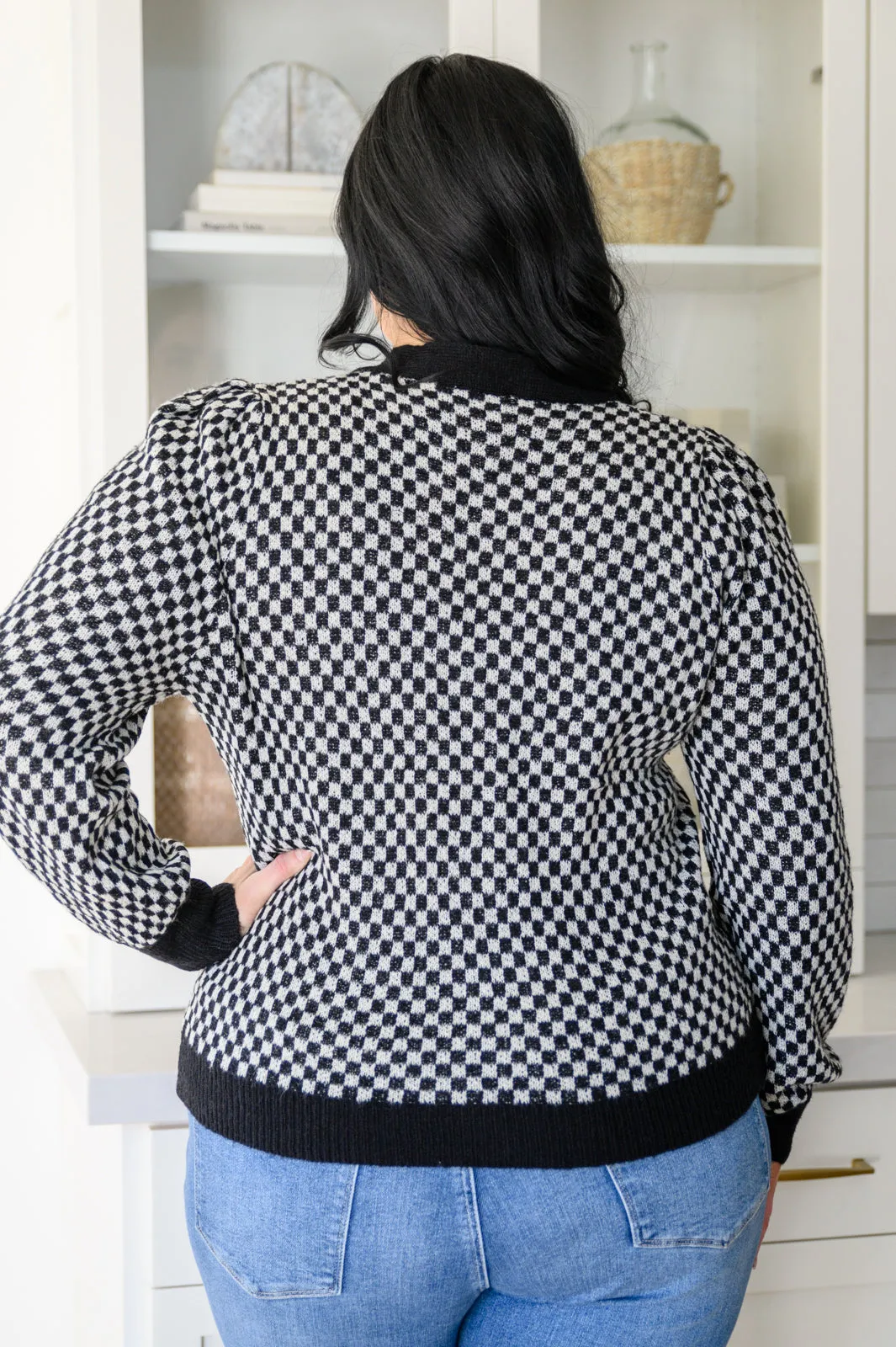 Big City Tempo Checkered Cardigan