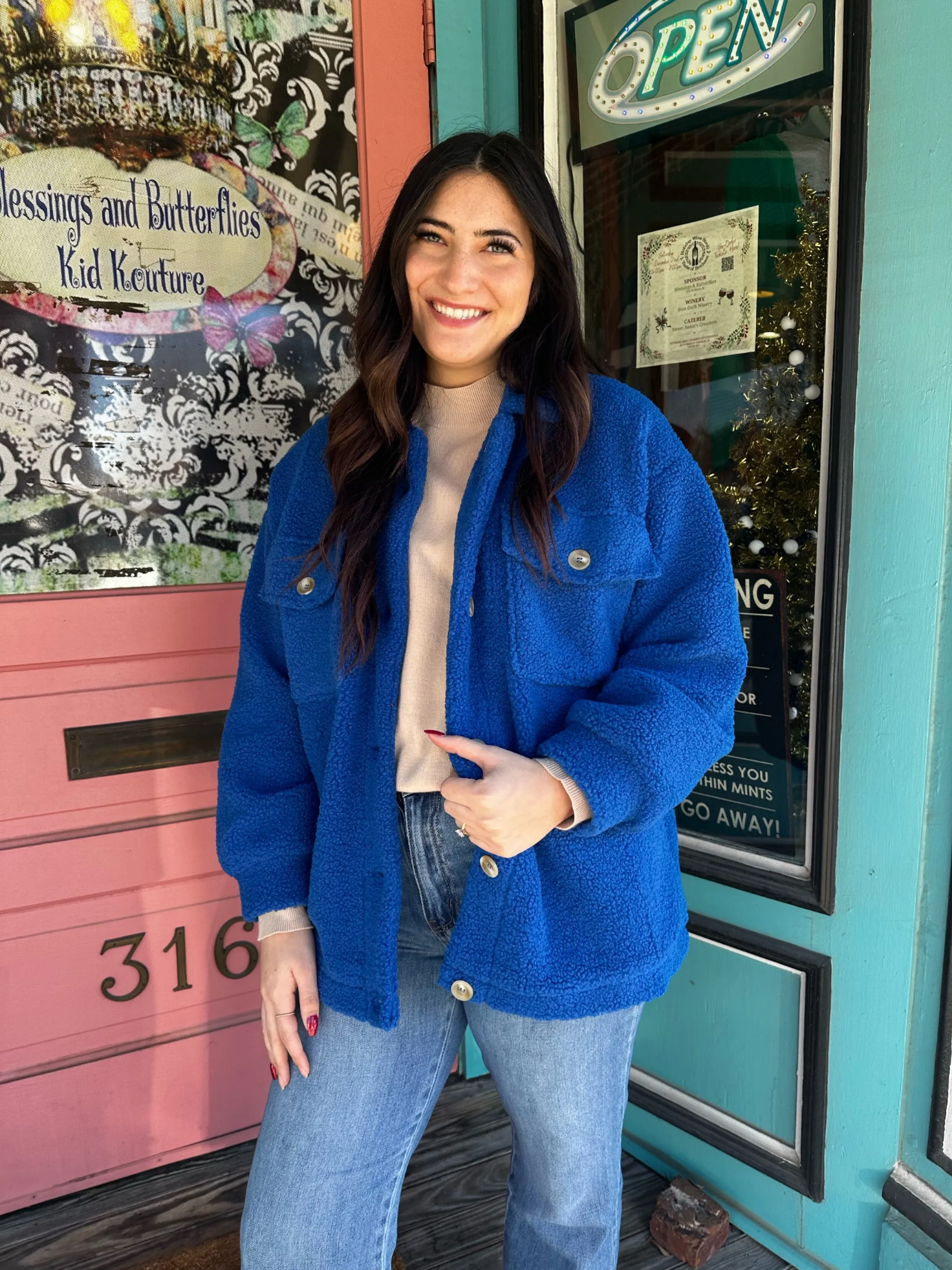 Blueberry Sherpa Jacket