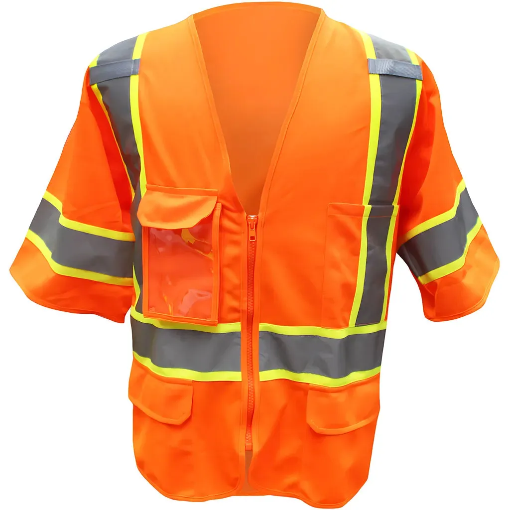 Boss 3PPF9300M ANSI Type R Class 3 Two-Tone Vest - Solid Polyester