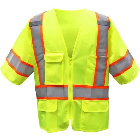 Boss 3PPN9300M ANSI Type R Class 3 Two-Tone Vest - Solid Polyester