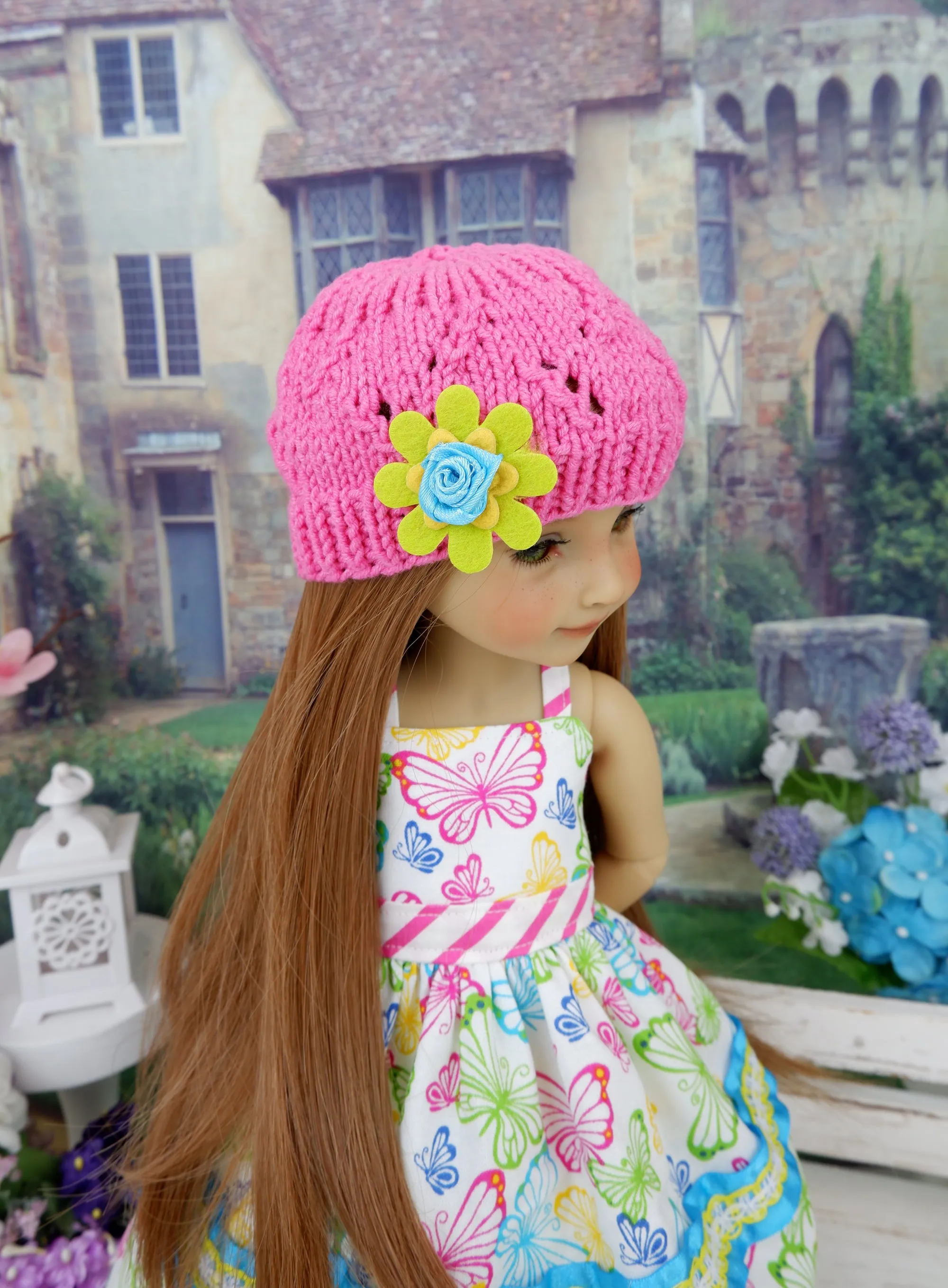 Bright Butterflies - dress and sweater set with shoes for Ruby Red Fashion Friends doll