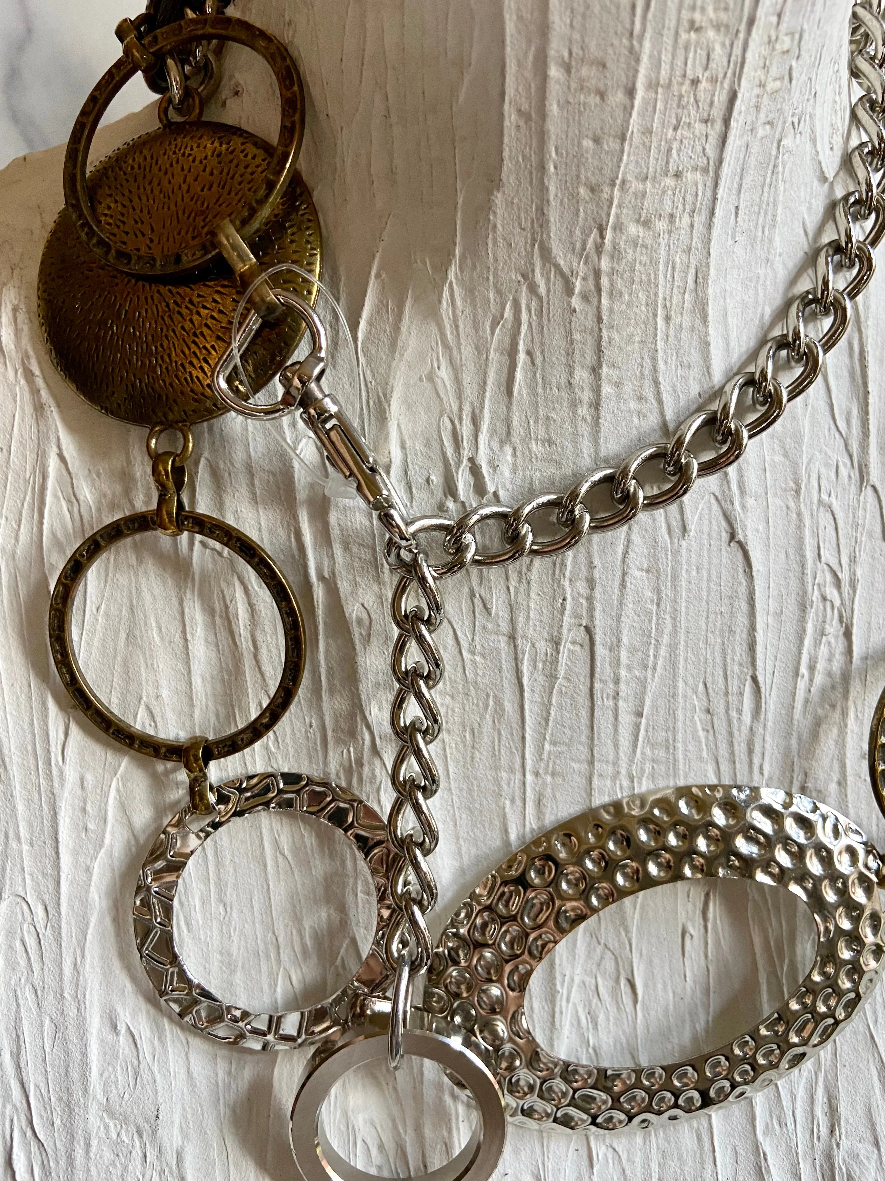 Bronze silver waist belt