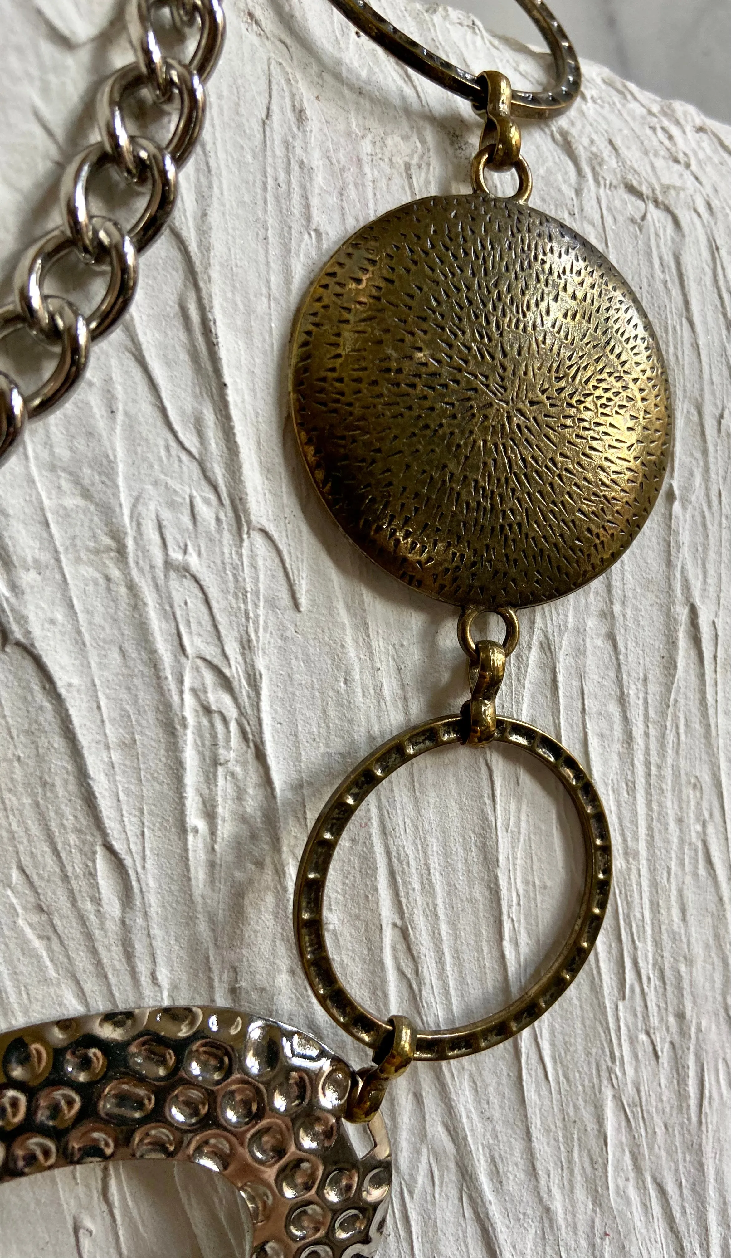 Bronze silver waist belt