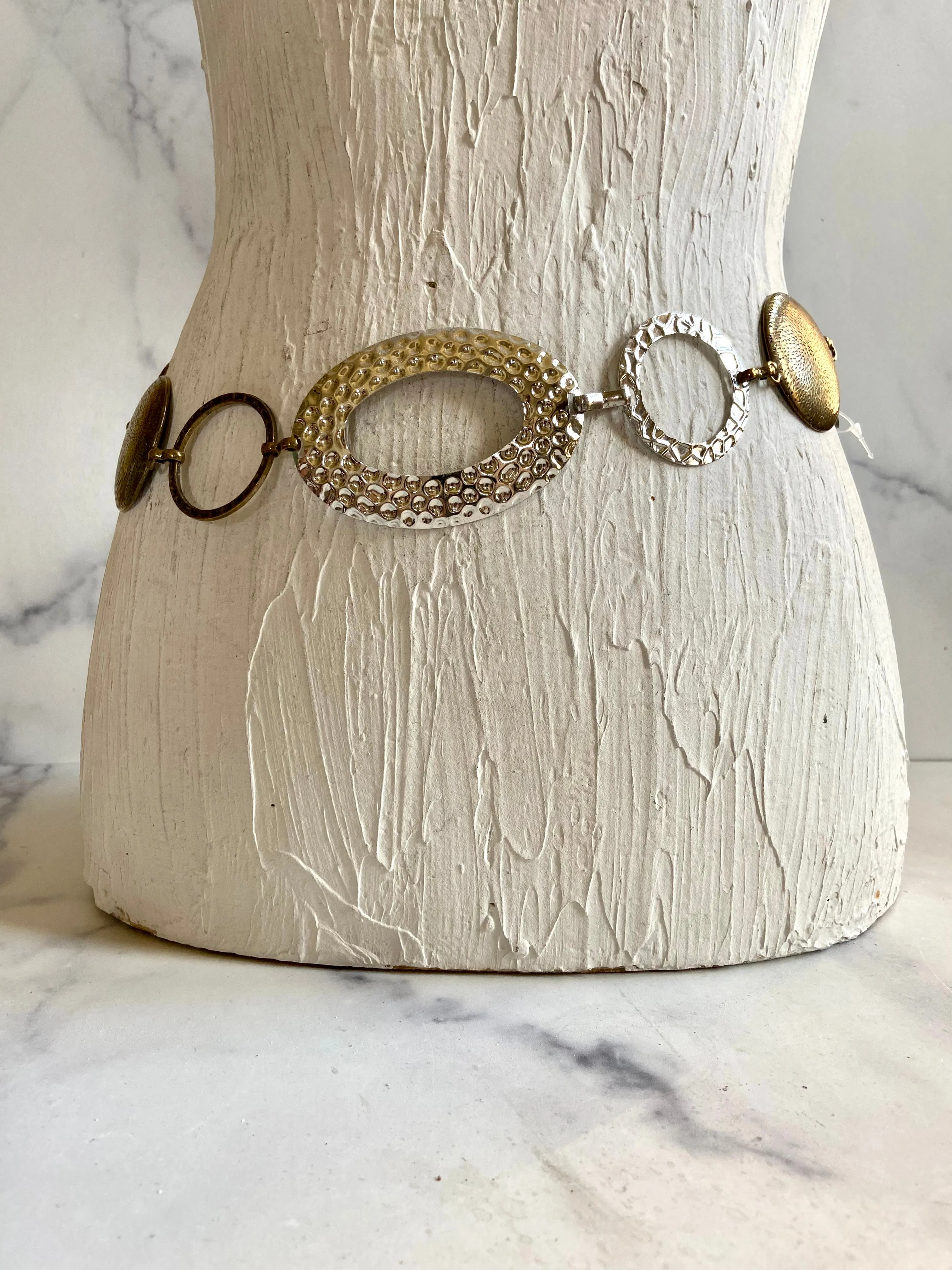 Bronze silver waist belt