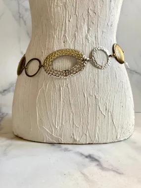 Bronze silver waist belt
