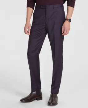 Calvin Klein Mens Slim fit Dress Pants 33 / 32 Purple Plaid Stretch