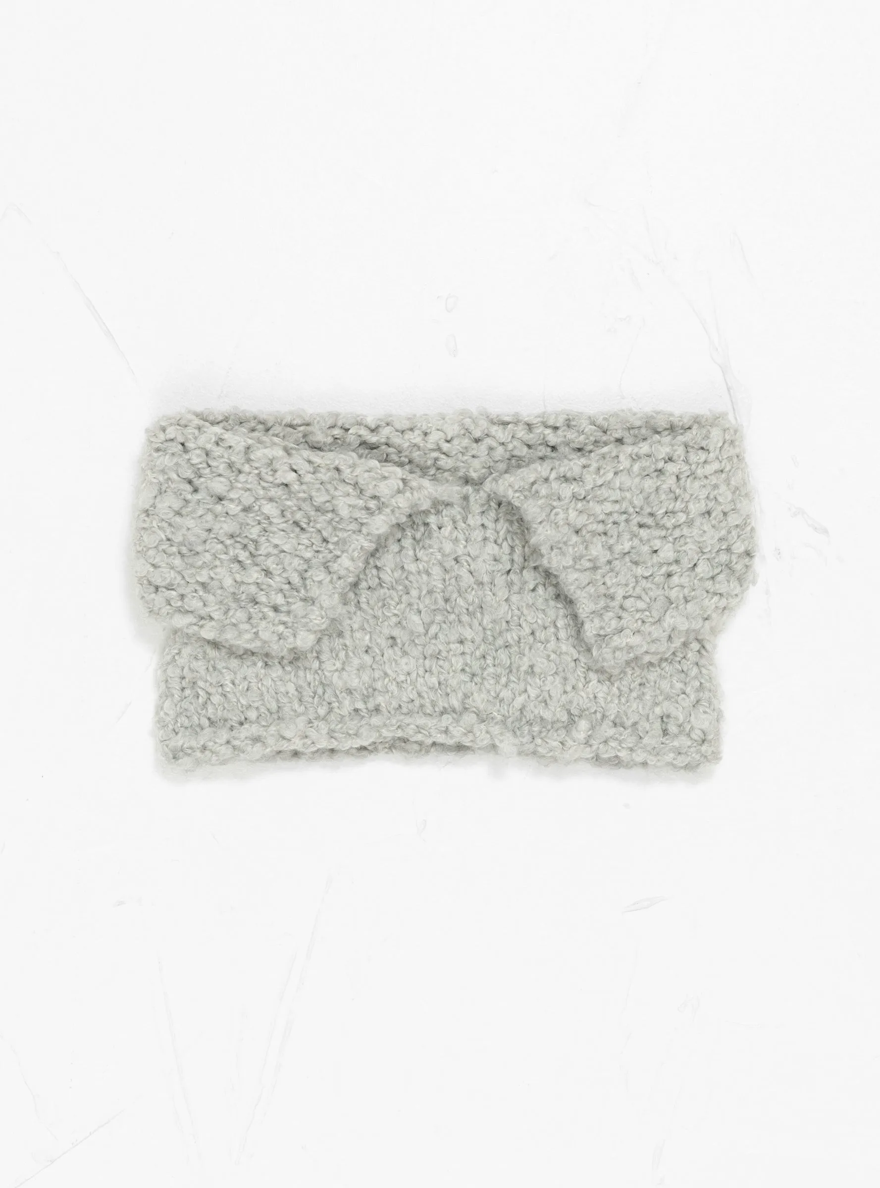 Cashmere Snood with Collar Light Grey