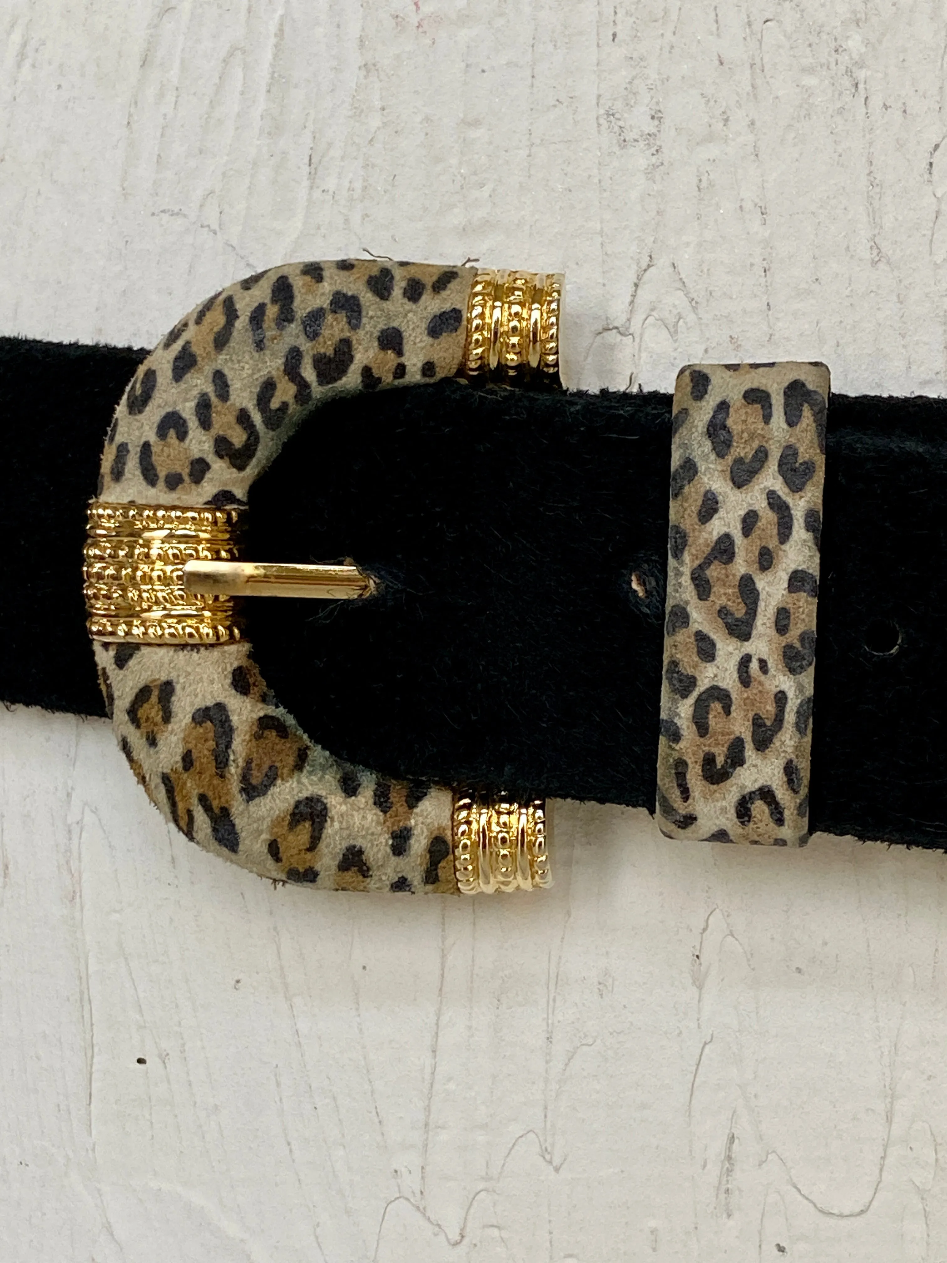 Cheetah print buckle vintage retro 80s 90s belt