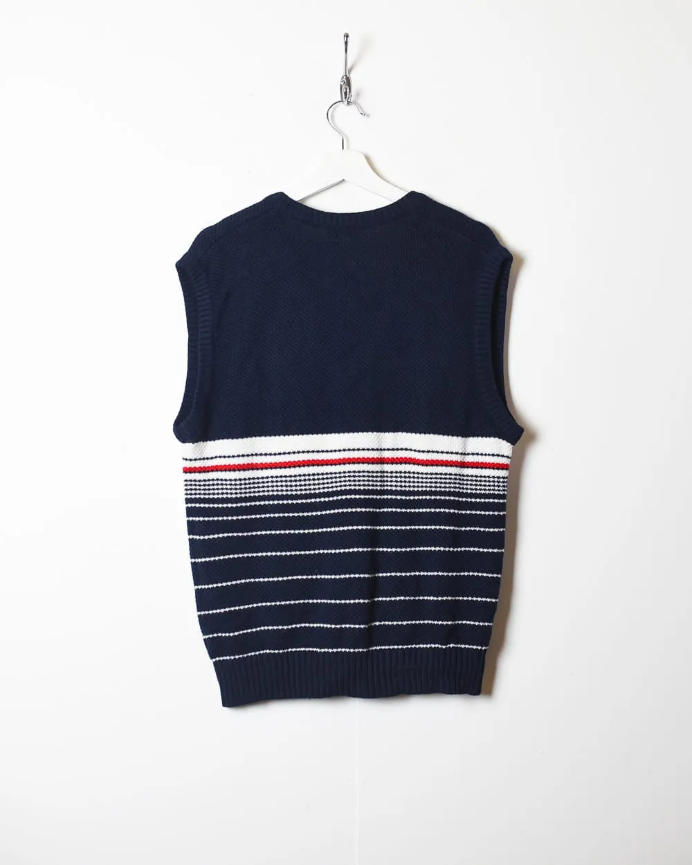 Chemise Lacoste Striped Knitted Sweater Vest - Medium