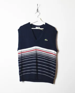Chemise Lacoste Striped Knitted Sweater Vest - Medium
