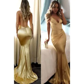 Chic Criss-cross Straps Royal Blue Mermaid Prom Dress