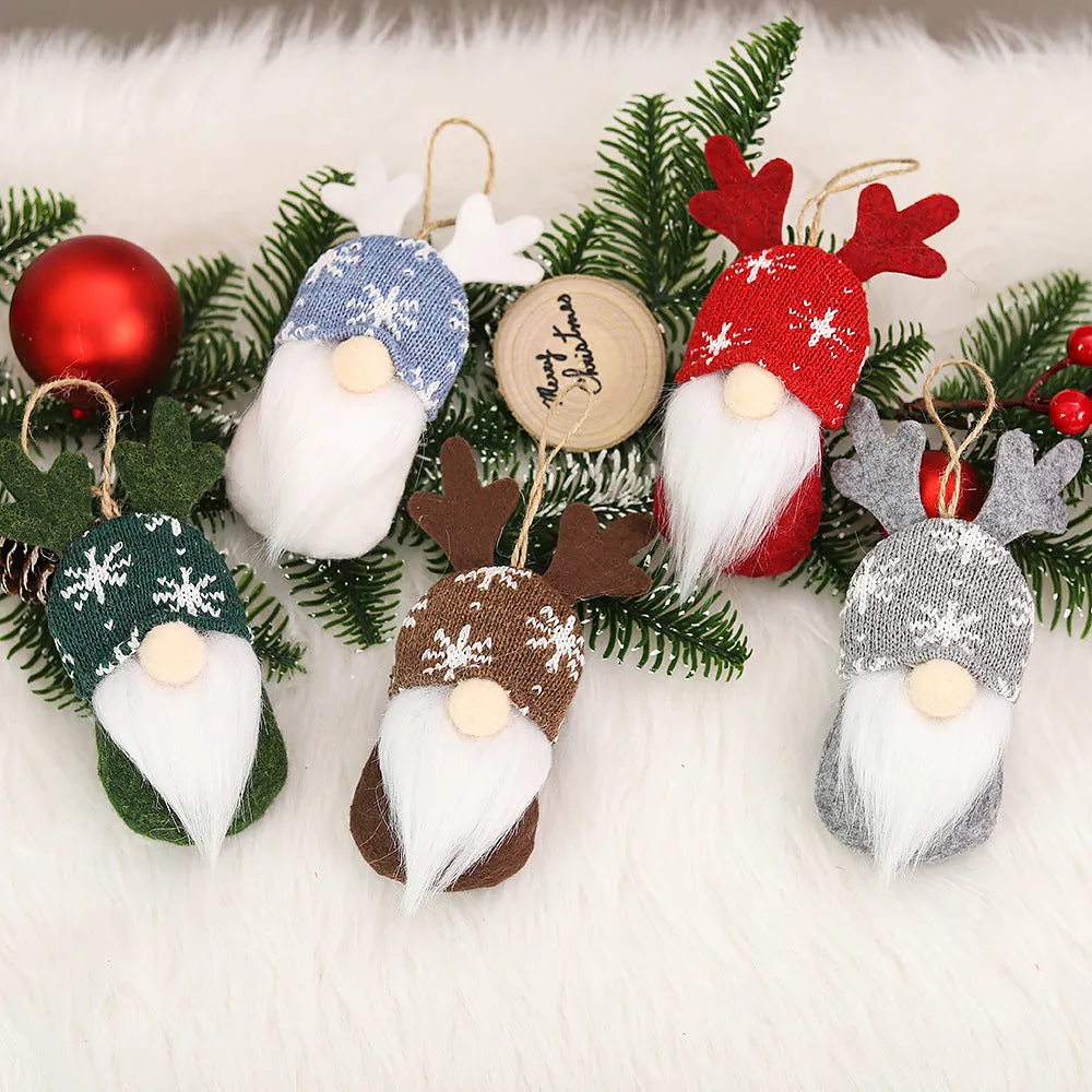 Christmas Decoration Supplies Knitted Faceless Doll Forest Old Man Doll Pendant Christmas Tree Pendant