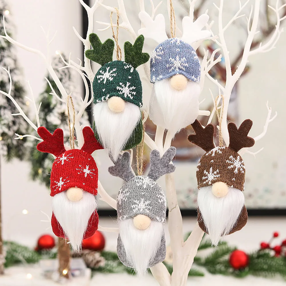 Christmas Decoration Supplies Knitted Faceless Doll Forest Old Man Doll Pendant Christmas Tree Pendant