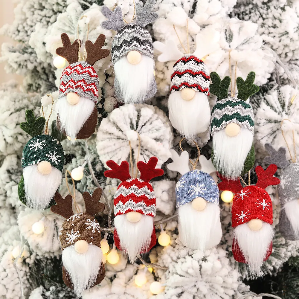 Christmas Decoration Supplies Knitted Faceless Doll Forest Old Man Doll Pendant Christmas Tree Pendant
