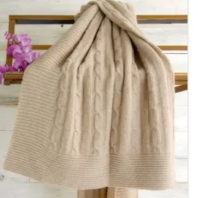 COBI TRECCIA CASHMERE KNITTED THROW
