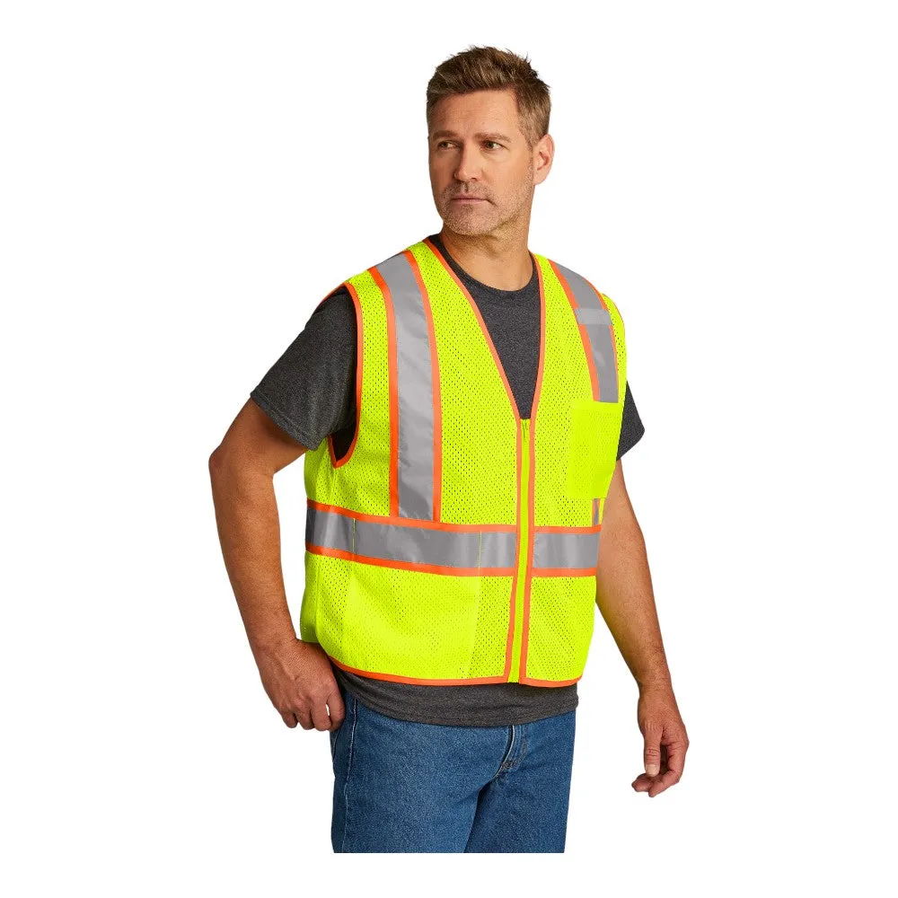 CornerStone ANSI 107 Class 2 Mesh Zippered Two-Tone Vest CSV103
