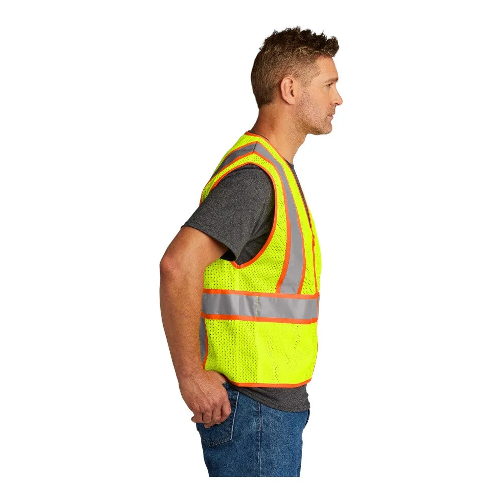 CornerStone ANSI 107 Class 2 Mesh Zippered Two-Tone Vest CSV103