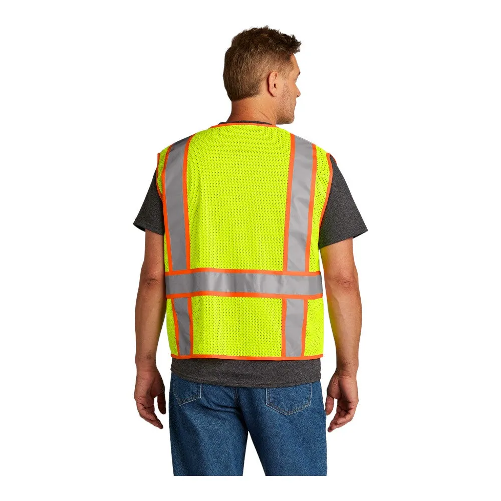 CornerStone ANSI 107 Class 2 Mesh Zippered Two-Tone Vest CSV103