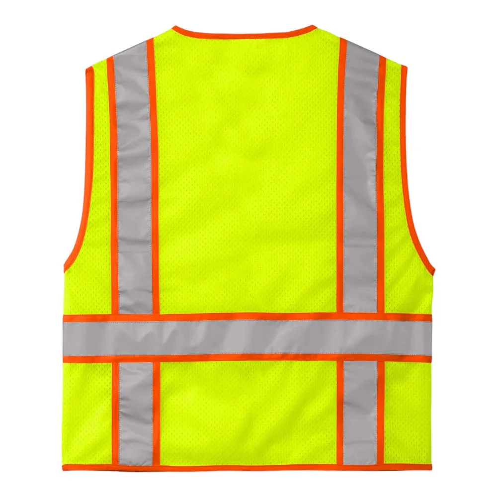 CornerStone ANSI 107 Class 2 Mesh Zippered Two-Tone Vest CSV103