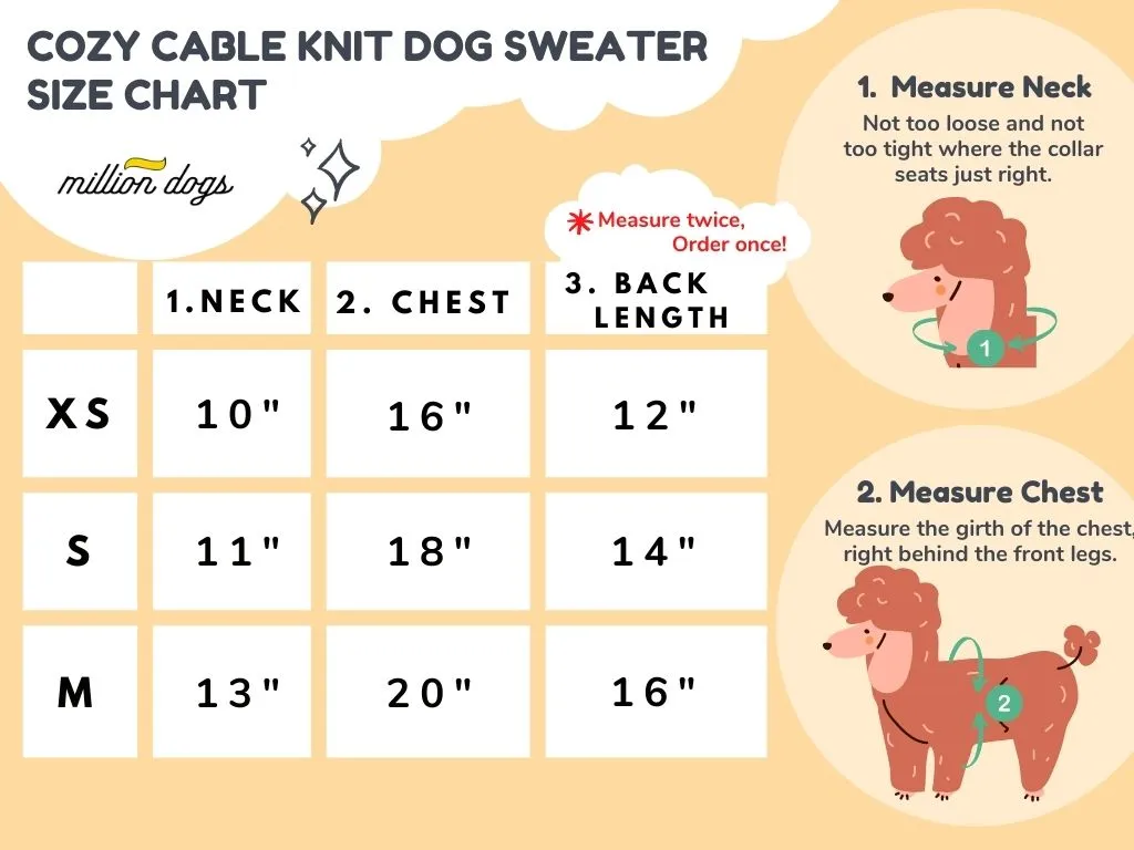 Cozy Baby Pink Cable Knit Dog Sweater