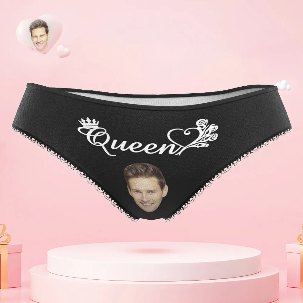 Custom Face King and Queen Couple Underwear Personalized Underwear Valentine's Day Gift