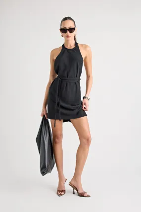 CYRIL WRAP DRESS | BLACK