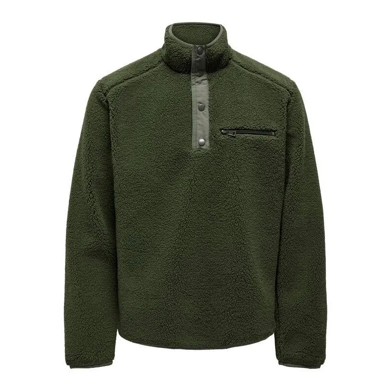 Dallas Sherpa Half Snap - Only & Sons