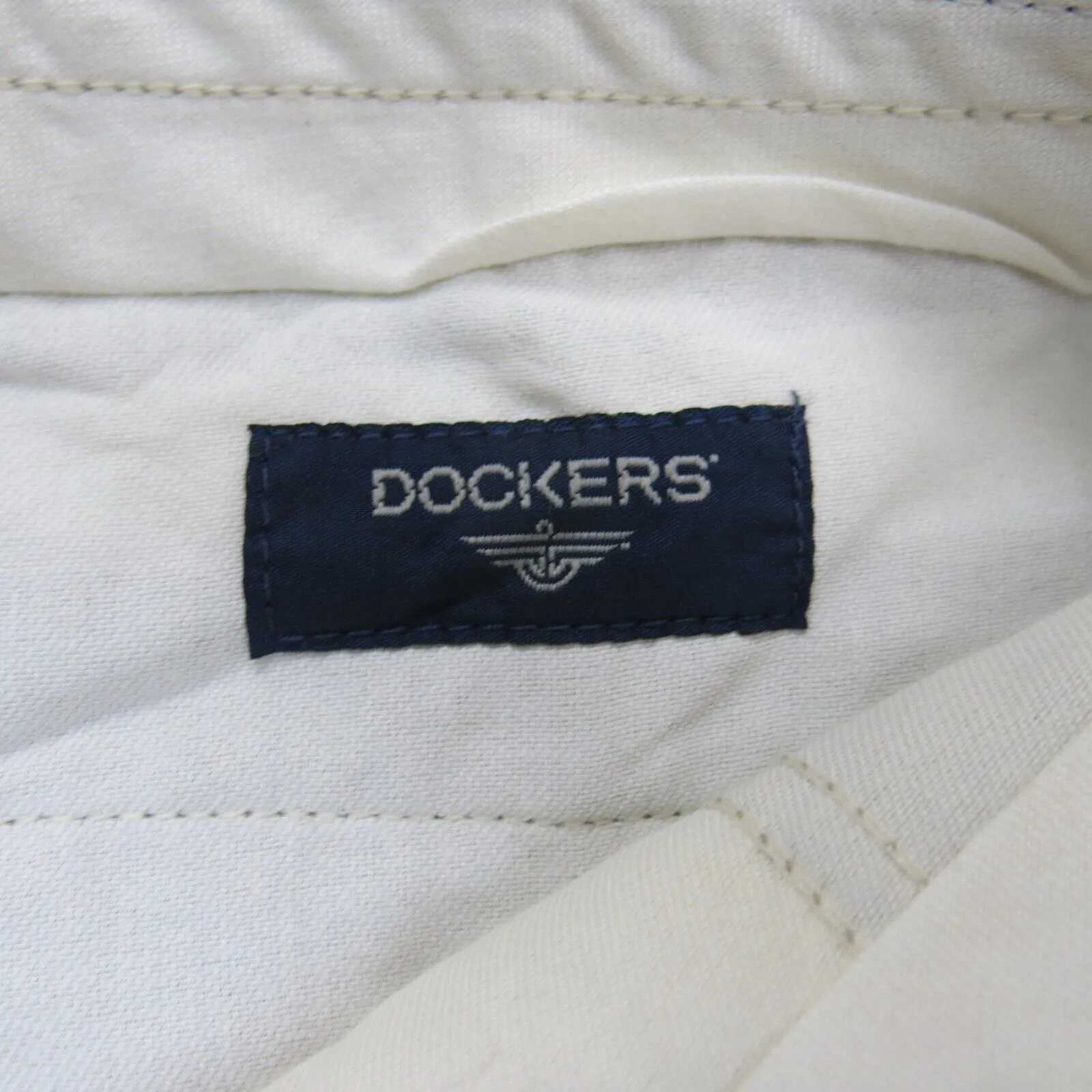 Dockers Mens Dress Pant Straight Leg Slash Pockets Cotton Beige Size W40XL32
