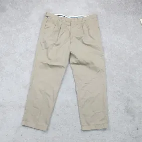 Dockers Mens Dress Pant Straight Leg Slash Pockets Cotton Beige Size W40XL32