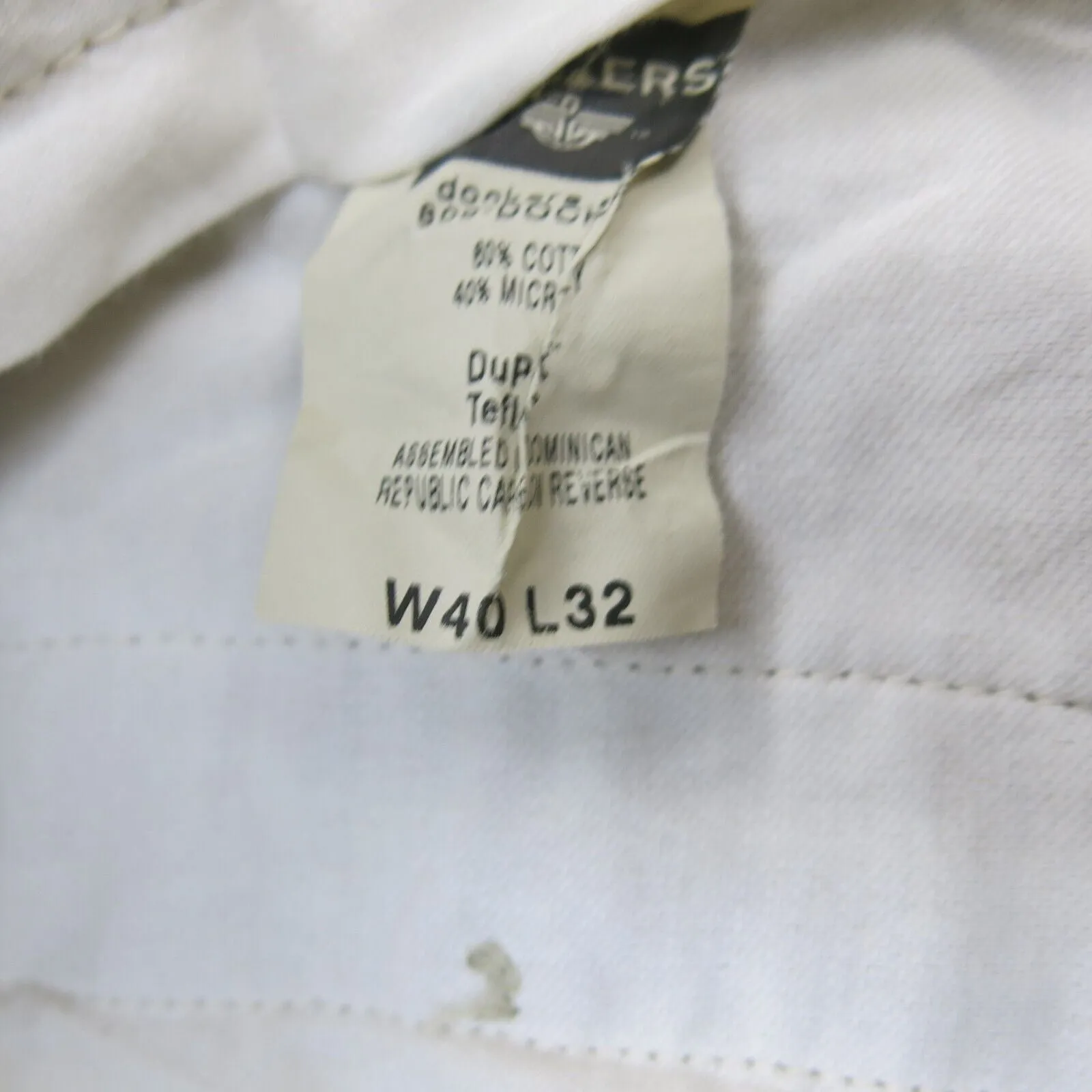 Dockers Mens Dress Pant Straight Leg Slash Pockets Cotton Beige Size W40XL32