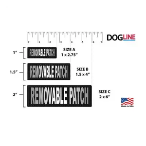 Dogline Removeable Reflective Patches - Set of 2 Therapy Dog